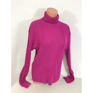Pink Turtleneck Sweater Womens XL